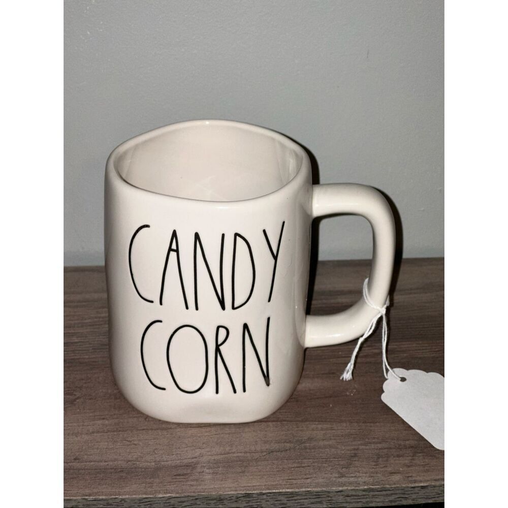 Rae Dunn Artisan Collection by Magenta Pottery Etched “CANDY CORN” Mug